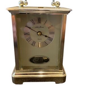 Vintage Seth Thomas Carriage Rapture Mantle Quartz Clock Model 243